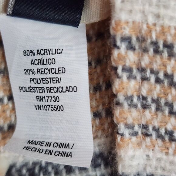 Universal Thread‎ Kimono Wrap Shaw One Size Warm Flowy Open Front Plaid Classic - Picture 5 of 7